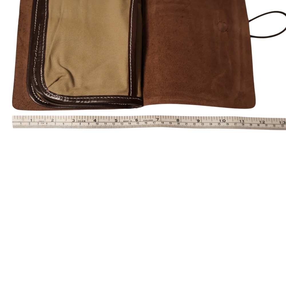 LINSHI TASKS Genuine Leather Journal Planner Folio Wallet Organizer Brown - Picture 15 of 16